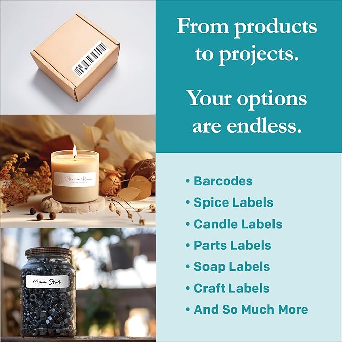 Premium Label Supply White Sticker Mailing Labels – 4" x 1.33" – Laser/Inkjet Compatible – (14 per Sheet), 25 Sheets – 350 Total Adhesive Labels