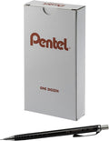Pentel Orenz Mechanical Pencil 0.5Mm Fine Line, Black Barrel, Box of 12 (PP505A)