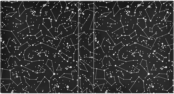 3 Ring Binder Constellation Stars 1.5 Inch Three Ring Binder | Cute Binder with 3 Storage Pockets for Women School Office Supplies