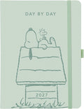 Graphique Peanuts House 18 Month Planner, July 2026 – Dec. 2027, Hardbound Vegan Leather Planner with Monthly Tabs, Holidays & Reminder Stickers, 6” x 8”