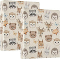 3 Ring Binder 1.5 in Recipe Binders Cute Animal Baby | Decorative Client Records with Clip 3 Clear Interior Pockets for 200 Sheets Letter-Size(11" x 8.5") Paper PVC Cover Folder