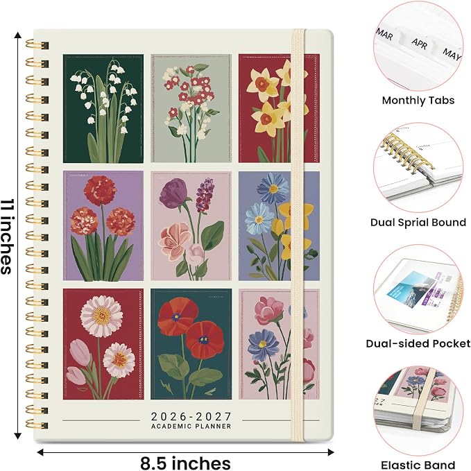 ZOTIA Planner 2026-2027, Jul 2026-Jun 2027 Weekly & Monthly Calendar