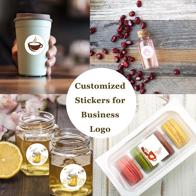100-500 Pcs Custom Stickers Labels Personalized Labels with Any Design Image Logo Text for Business Logo,1/2/3/4 inch Customized Stickers (Rectangle-2)