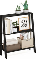 Furinno Ladder 3-Tier Book Shelf, Ladder Shelf, Espresso | 9.3 x 23.6 x 27, Open Design Bookshelf, Display Storage Bookcase, Living Room, Home Office