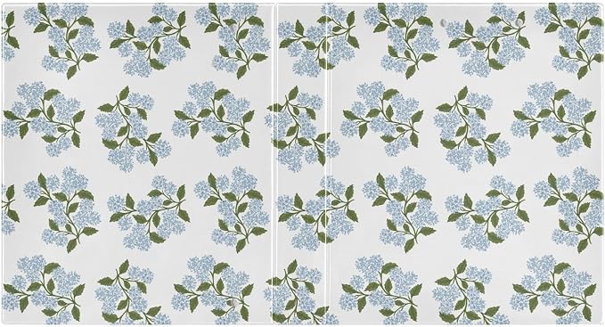 3 Ring Binder 1.5 Inch Blue Blooming Hydrangea Floral Clipboards Binders with Interior Pockets Round Ring Binder for Office Supplies and School 1 Pack