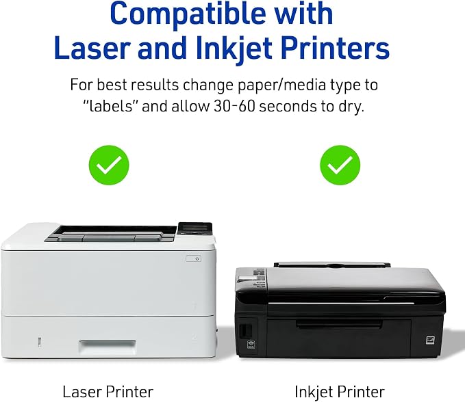 Avery® Printable Shipping Labels, 8-1/2" x 11", Neon Green, Laser & Inkjet Compatible, 100 Blank Labels Total, Great for Branding, Mailing, Organizing, and More (5940)