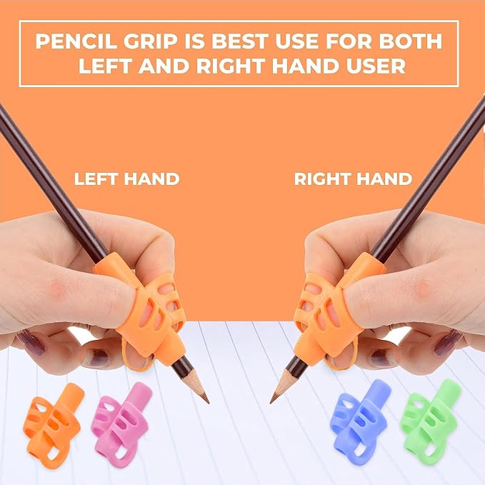 JustBlanks 20 Pcs Pencil Grips for Kids Handwriting - Pencil Holders for Kids, Pencil Grippers Writing Tool, Writing Posture Correction Tools for Toddlers, Preschoolers Special Needs for Classroom