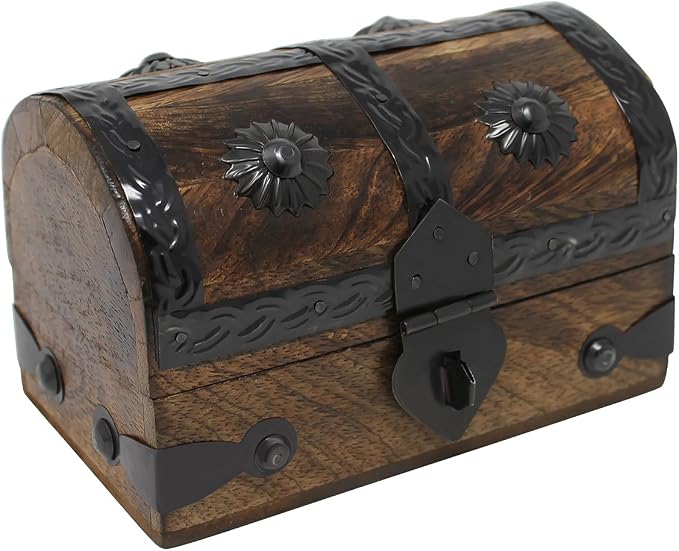 Nautical Cove Treasure Chest Keepsake and Jewelry Box Wood - Decorative Treasure Box