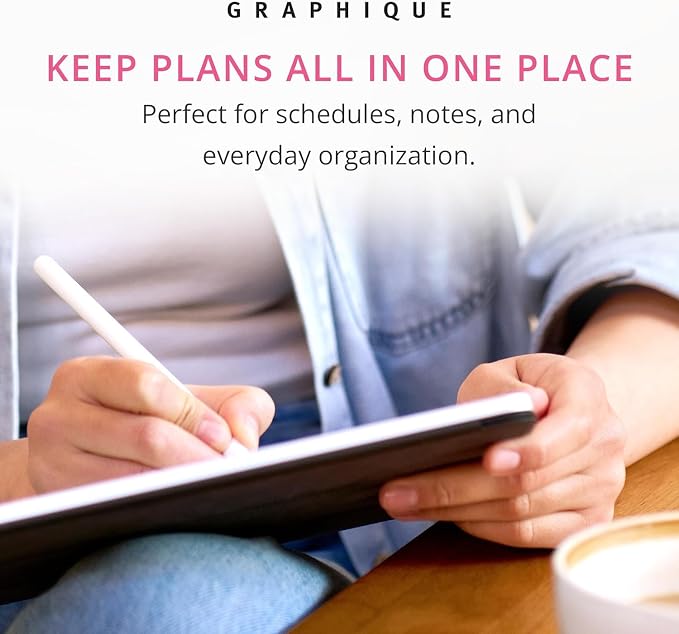 Graphique July 2026 – Dec. 2027 Planner | Pink Dots | Weekly and Monthly Planner, 18 Months Calendar, Hardcover, 6” x 8”