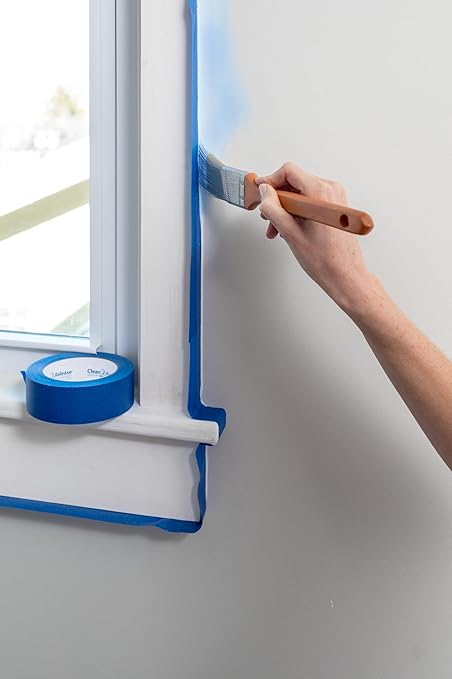 Duck Clean Release Blue Painters Tape, Masking Tape For Paint Projects, 1.5 in (1.41 in x 60 yd) 4-Pack, 240460