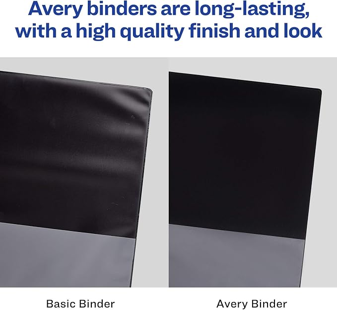Avery Durable View 3 Ring Binder, 4 Inch Slant Rings, 6 White Binders (09801)