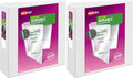 Avery Durable Clear View 3 Ring Binders, 3 Inch EZD Rings, 1 White Binder (09701) (Pack of 2)