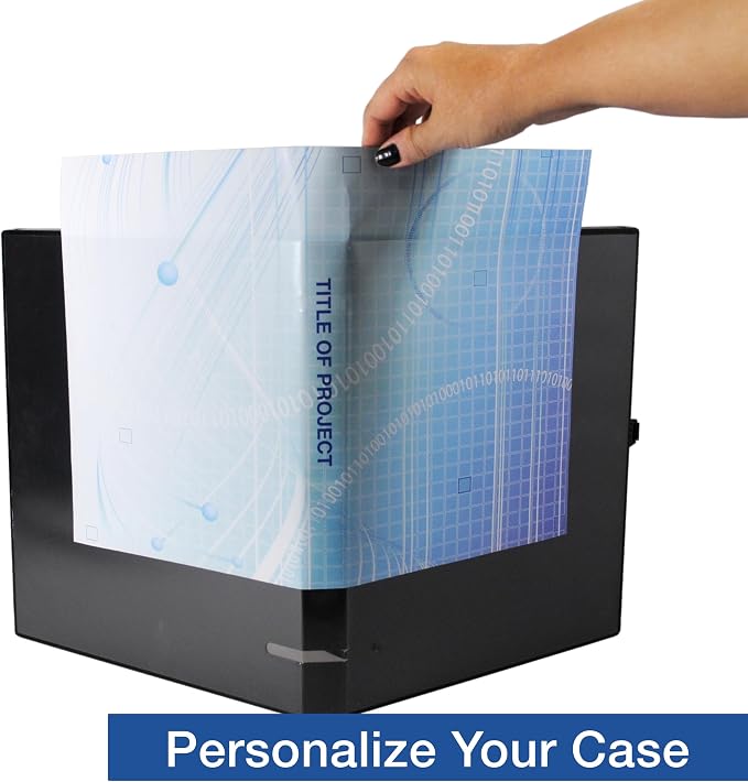UniKeep 3 Ring View Binder - Binder Case is Fully Enclosed - Available in White, Clear, or Black and in Different Spine Sizes (Pack of 3, Black, 1.0 Inch)