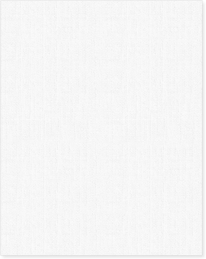 Linen Textured Cardstock White 100 Sheets 80 lb Cover, 8.5 x 11 Inches for Printers, Invitation, Arts and Craft, Scrapbook, DIY Projects