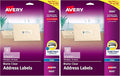 Avery Printable Address Labels with Sure Feed, 1" x 2-5/8", Matte Clear, 750 Blank Mailing Labels (08660) (Pack of 2)