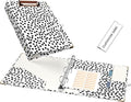 EYROZILL A5 Binder 1 Inch 3 Ring for 5.5" x 8.5" Paper with Clipboard and Pocket, Mini Binders for School Office Supplies and Home, Polka Dots