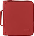 SUNEE Zippered Binder Bag with Handle, 2-Inch 3-Ring O-Ring, 500-Sheet Capacity, Includes Zip Pocket, 5-Tab Expanding File Folder, Multi-Pocket Organizer Binder for Middle School, Bright Red