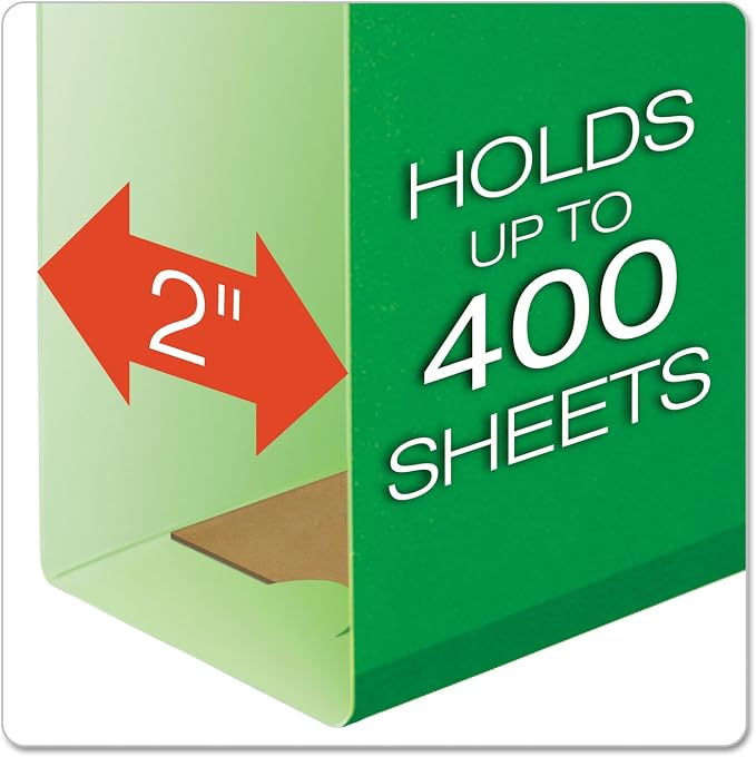 Pendaflex 04152X2 BGR Extra Capacity Reinforced Hanging Folders, Bright Green