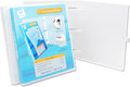 UniKeep 3 Ring View Binder - Binder Case is Fully Enclosed - Available in White, Clear, or Black and in Different Spine Sizes (Pack of 3, Clear, 1.0 Inch)