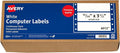 Avery White Computer Labels,15/16" x 3-1/2",Dot Matrix and Pin-Feed Printers, 5,000 Labels (4013),(Pack of 6)