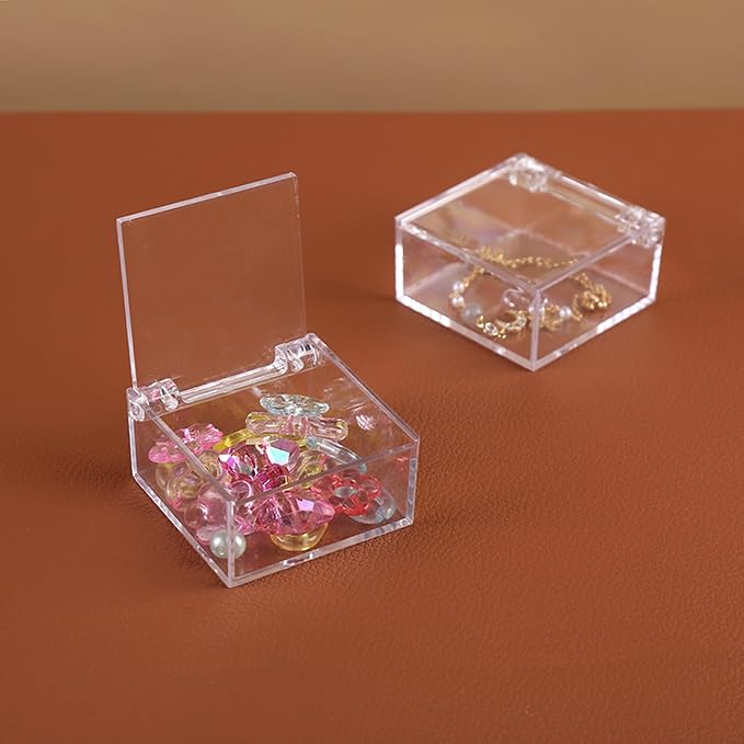 KissYou Acrylic Box Small Clear Display Box with Lid Storage Contanier Coffee Pod Holder Acrylic Laundry Dryer Sheet Holder