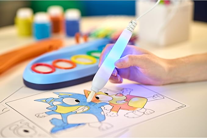 Crayola Bluey Color Wonder Magic Light Brush, Mess Free Painting Station for Kids, Gifts, Toddler Bluey Toys & Activities, Ages 3+