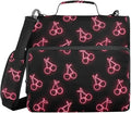 3 Ring Zipper Binder with Shoulder Strap Pink Neon Cherry 1.5 inch Binders Zip Up Binder Fit 500 Sheets Capacity for School Office Supplies