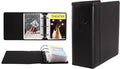 2Fold Binder for Holding Broadway Play Program and Theater Programs with 30 Custom Sheet Protectors - PU Leather - Fits Programs from Mid 1980s to Modern (Black EmbossedP)