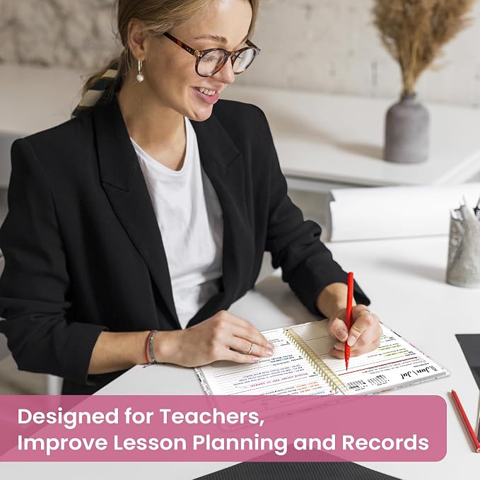 Taja Planner 2026-2027, Jul 2026-Jun 2027 Monthly & Weekly Calendar Planner | 6.3" x 8.5", Hardcover Academic Calendar, Teacher Student Agenda Book with Tabs, School Office Supplies, Songbird Bloom