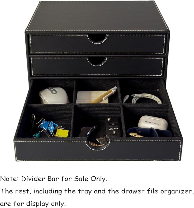 UnionBasic Divider Bar, Divider Strip for 3-Drawer File Organizer, Black - The Accessory of Dividing Bar Only, 3-Drawer File Organizer NOT Included