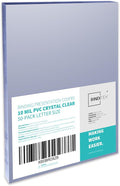 Binditek 10 Mil PVC Binding Covers, 8.5 x 11 Inches, Clear, 50 Pack | Plastic Binding Covers, 8.5" x 11" Letter Size, Clear, Square Corners, Unpunched, Ideal for Business Reports and Proposals