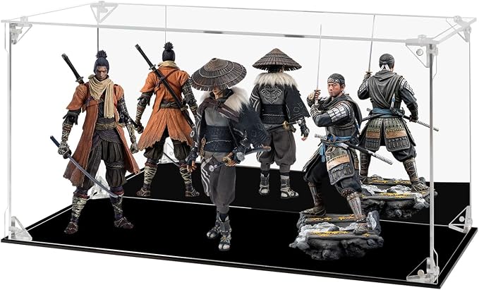 Display Case for Collectibles Assemble Clear Acrylic Box Alternative Glass Case for Display Action Figures Home Storage Organizing Toys (Internal dim 15.3X7.5X7 inch)