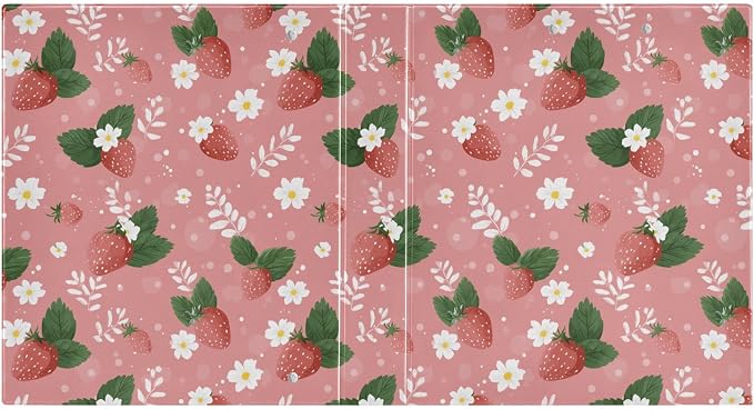 Strawberry Fruit 1.5 Inch 3 Round Ring Binders with Pocket Clip, Holds 200 Sheets Documents for Office Classroom Student Organization Hard d Ring Binders with Printed