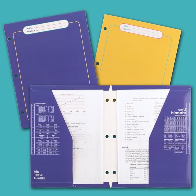 Mead Trapper Keeper Binder, Retro Design, 1 Inch Binder with Folders and Pockets, Holds 8-1/2" x 11" Paper, Colorblock (260038FN-ECM)