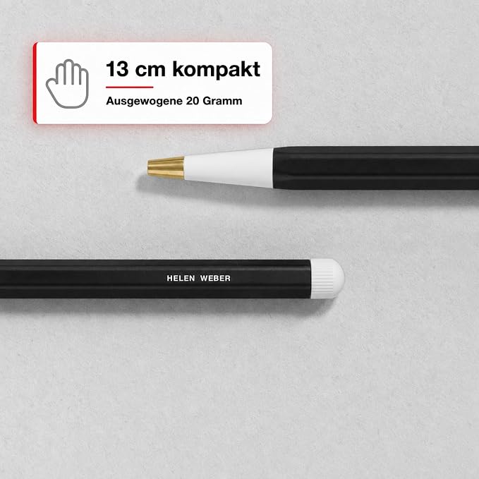 LEUCHTTURM1917 - Drehgriffel Writing Pen (Black) - Ballpoint Pen with Royal Blue Ink Included