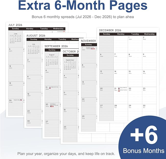 2027 Planner, Weekly and Monthly Calendar Planner Book, A5(6.3'' x 8.5'')