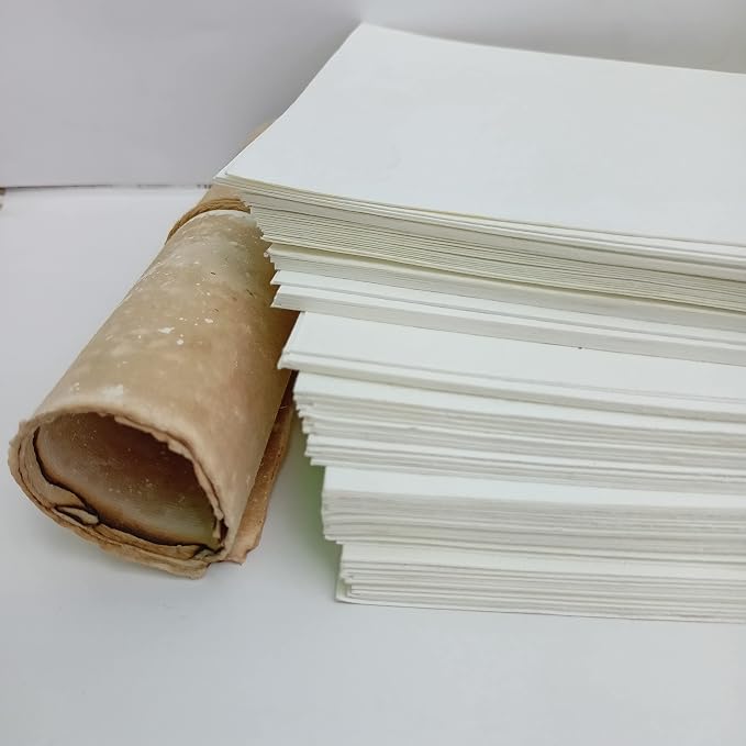 E-Tailor® 5x7 Wedding Invitation Paper, Baby Shower Card Stock Handmade Paper, Cotton Paper, Wedding Paper, Smooth Watercolor Paper, Calligraphy Paper, Rag Paper 300gsm Pack of 50 Blank Card Stock