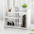 Desktop Organizer,Office Storage Rack,Wood Small Bookshelf,White | Display Shelf,Office Shelf,Desk Organizer Small Tabletop Hutch for Office,Dorm,Living Room,Counter Top