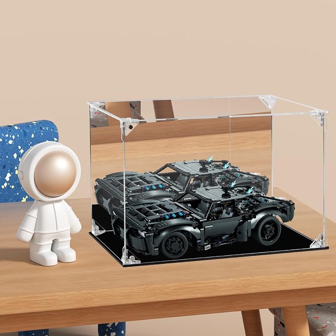Acrylic Display Case Clear Action Figure Display Case with Mirrored Back, Dustproof Protection Display Box Alternative Glass Case for Collectibles Figures Models Doll Toys (12x8x8 inch, 30x20x20 cm)