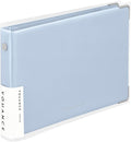 Maruman YOUANCE 5-Ring Binder, Holds 60 Sheets, Mini 3.8"x6", Blue Gray | Durable Vinyl Cover, Storage Pocket, Includes 5 Colored 3mm Graph Paper Sheets & Clear Sheet Protector, Made in Japan