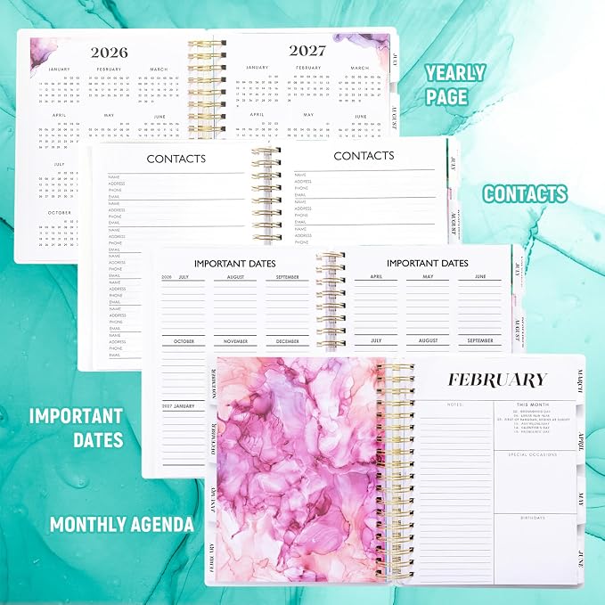 Planner 2026-2027, 18 Months Academic Daily Weekly Monthly Calendar Planner
