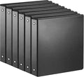 SUIN 1-inch 3 Ring Binder with 2 Interior Pockets, 1''Durable Binders Holds US Letter Size 8.5'' x 11'' Paper - Versatile Binders for Office, Home, and School Use, 6 Pack Black