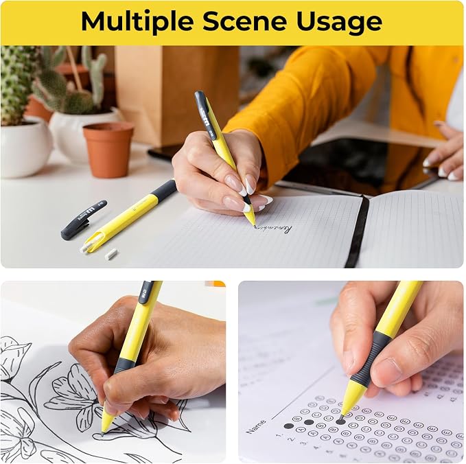 M&G Thick Lead Mechanical Pencil Set, With Colorful Barrel Thick Point (1.8mm), With Erasers, Writes Smooth & Dark, School Supplies, Office Supplies, Sketching Pencils, Drafting Pencil, 12 Count