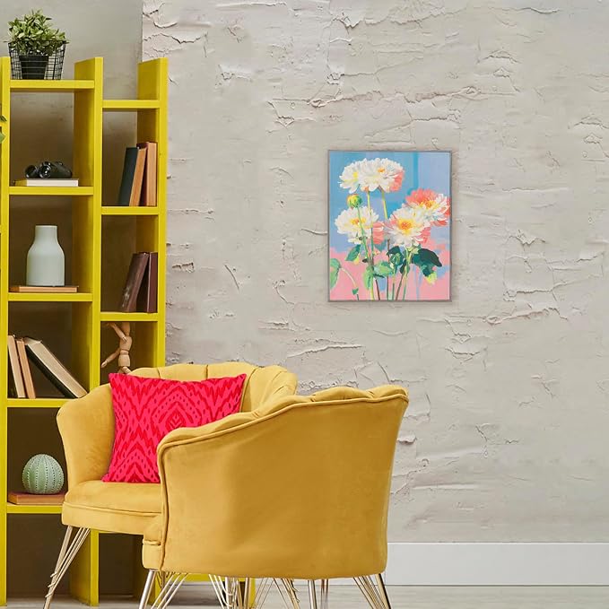 'Colorful Chrysanthemum Impressions'| Framed Giclee Art | Stupell Industries | Gray, 16 x 20 Inches, Easy to Hang and Sturdy, Made in USA, by Sisi and Seb