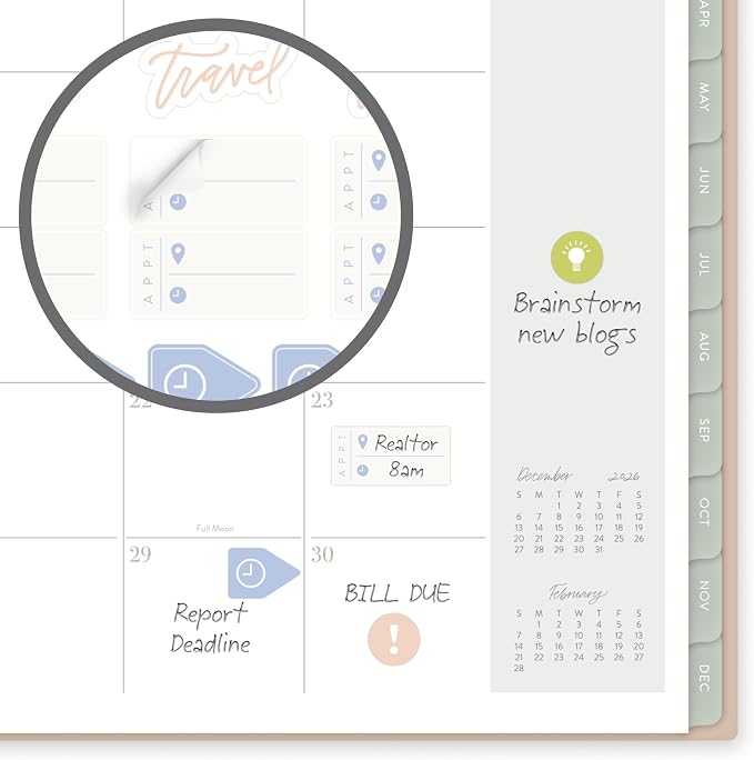 Mead Cambridge 2027 Planner, Weekly & Monthly, 8.5" x 11", Leah Bisch, Peony Garden (LB57-905-27)