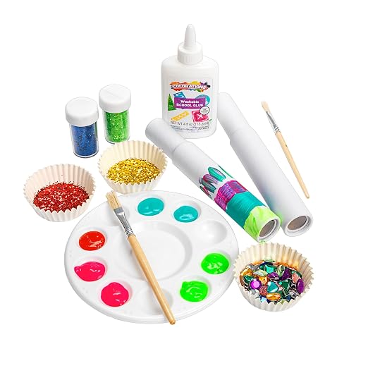 Colorations Decorate Your Own Telescopes, Set of 10, 11" L x 1.5" D | Crafts for Boys and Girls, Classroom Kit, Kids' Art, Fun Holiday Activity