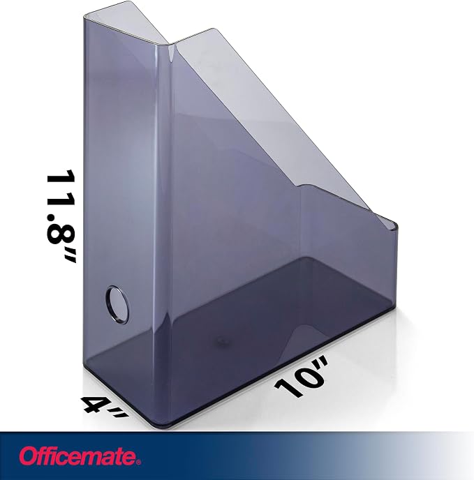 Officemate Recycled Magazine File, Smoke Gray (21510)