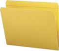 Smead File Folder, Reinforced Straight-Cut Tab, Letter Size, Goldenrod, 100 per Box (12210)