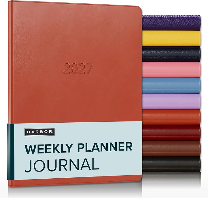 Harbor Weekly Journal Notebook Planner 2027 Cambridge Burnt Orange