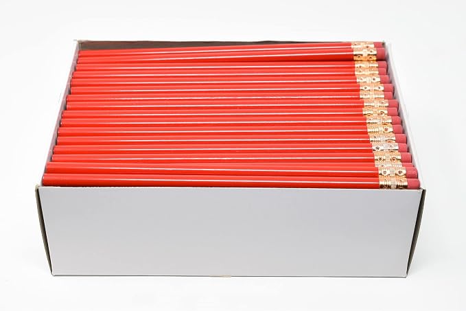 Pencil Guy Blank Round Red Pencils